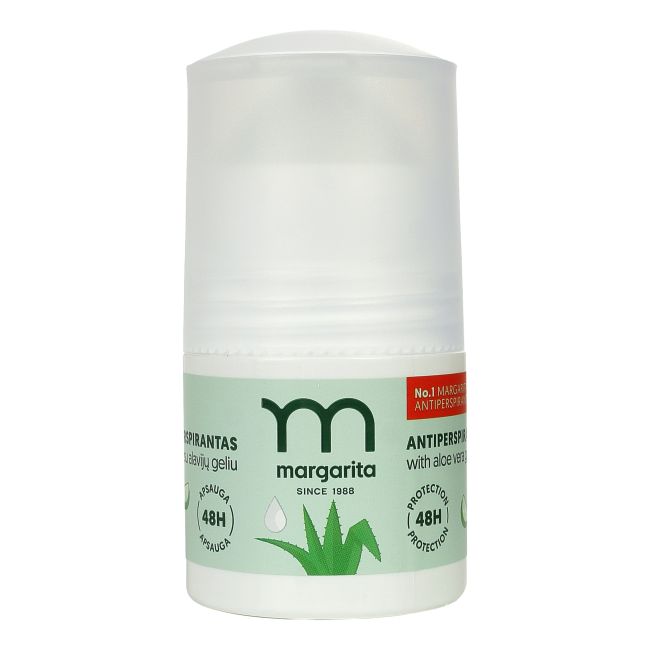MARGARITA antiperspirantas nuo prakaito su alavijų žele, 50ml
