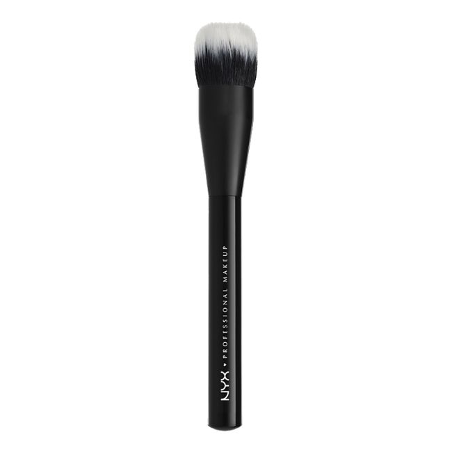 NYX PROFESSIONAL MAKEUP dvigubo pluošto šepetėlis skystai pudrai tepti