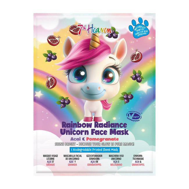 7TH HEAVEN UNICORN vaikų veido kaukė