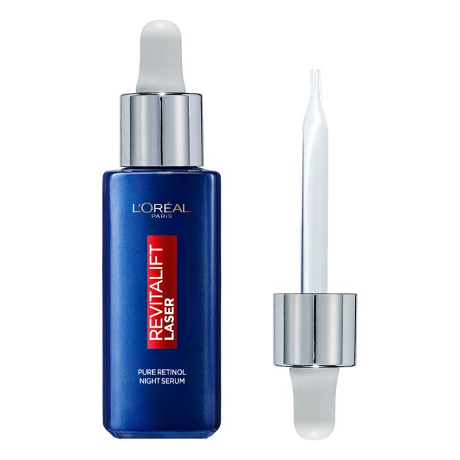 L'OREAL REVITALIFT LASER PURE RETINOL DEEP WRINKLE naktinis veido serumas, 30 ml