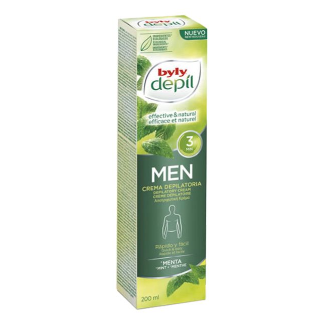 BYLY MENTA vyrų depiliacinis kūno kremas, 200ml