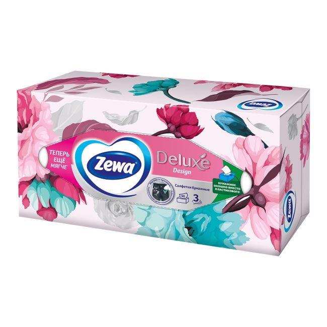 ZEWA DELUXE vienkartinės nosinaitės (90 vnt.)
