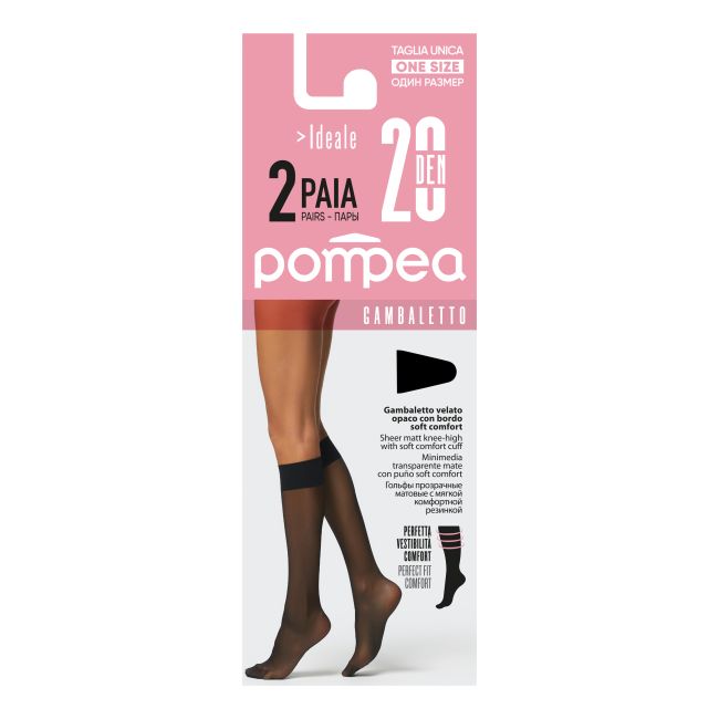 POMPEA IDEALE 20 DEN puskojinės (2 poros)