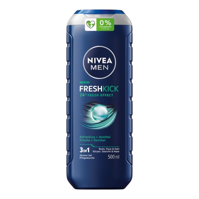 NIVEA MEN FRESH KICK vyrų dušo želė, 500 ml