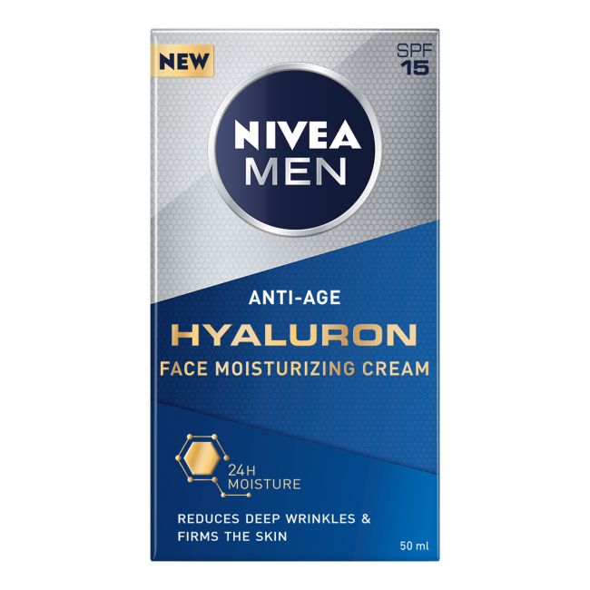 NIVEA MEN ANTI-AGE HYALURON drėkinamasis veido kremas, 50 ml