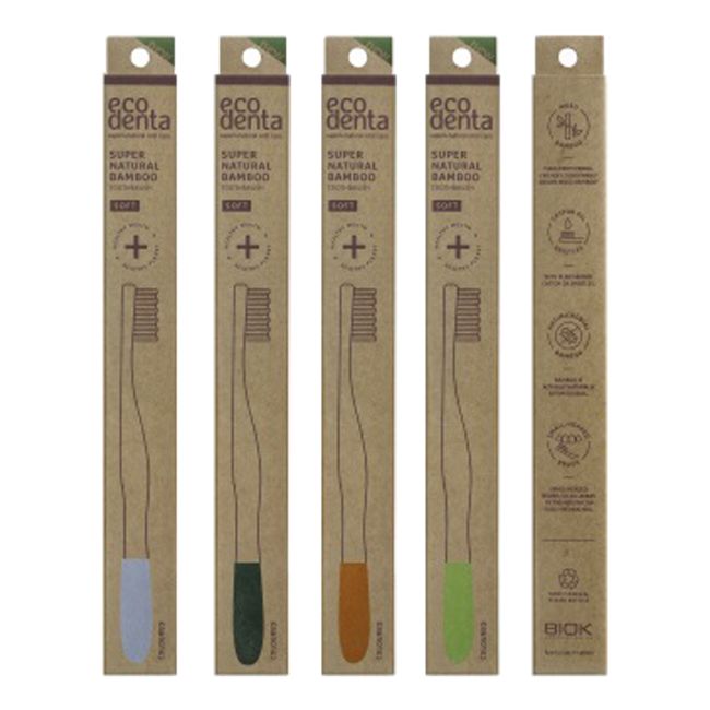 ECODENTA SUPER NATURAL BAMBOO SOFT dantų šepetėlis