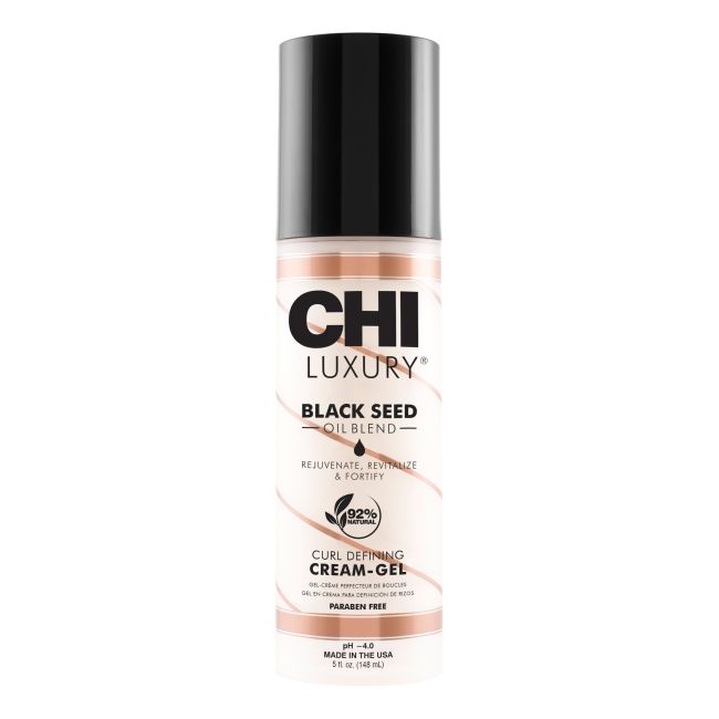CHI LUXURY BLACK SEED OIL garbanotų plaukų kremas želė, 148 ml