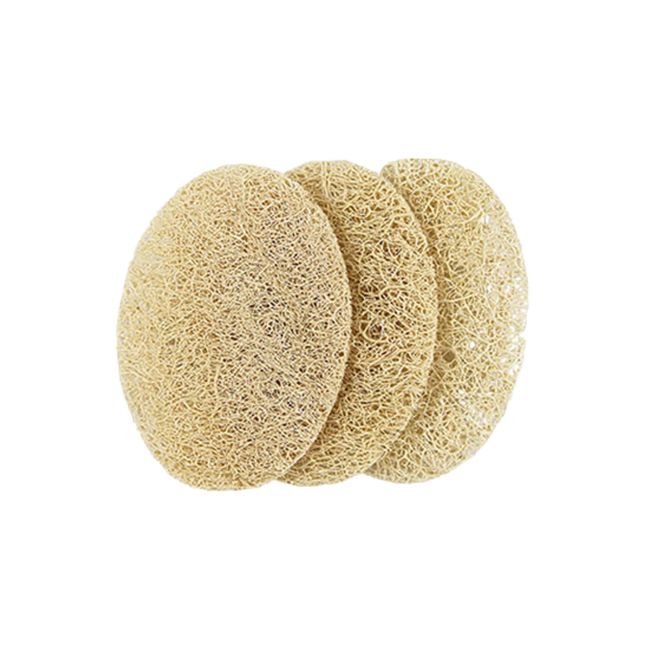 BALMY NATUREL LOOFAH šveičiamieji veido padeliai (3 vnt.)