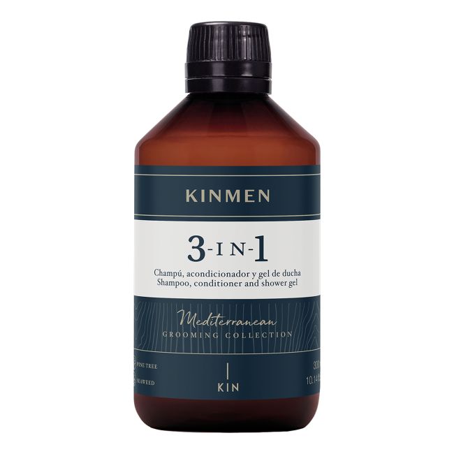 KINMEN 3 IN 1 plaukų šampūnas, kondicionierius ir dušo želė, 300 ml