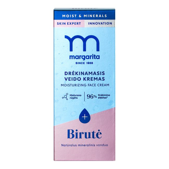 MARGARITA BIRUTĖ drėkinamasis veido kremas, 50 ml