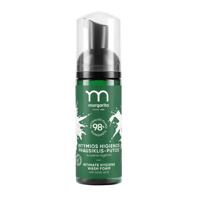 MARGARITA intymios higienos prausiklis - putos su pieno rūgštimi, 150 ml