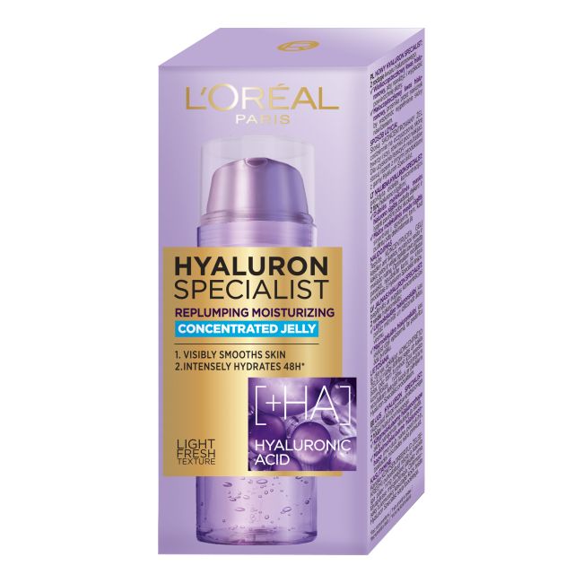 L'OREAL HYALURON SPECIALIST koncentruota veido želė drėkiklis, 50 ml