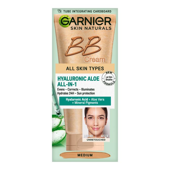 GARNIER BB HYALURONIC ALOE ALL-IN-1 MEDIUM veido kremas, 50 ml
