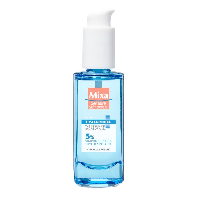 MIXA HYALUROGEL SENSITIVE SKIN veido serumas, 30 ml