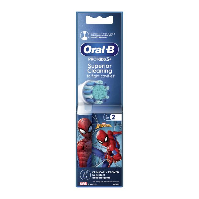 ORAL-B KIDS SPIDERMAN PRO elektrinio dantų šepetėlio galvutės (2 vnt.)