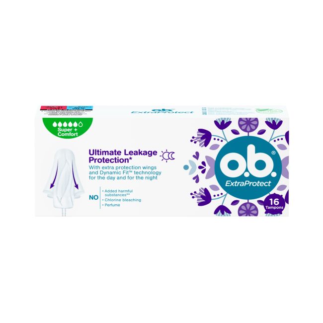 O.B. EXTRA PROTECT SUPER + COMFORT tamponai (16 vnt.)