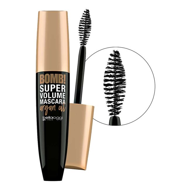 BELLAOGGI BOMB! SUPER VOLUME ARGAN OIL blakstienų tušas, 16 ml
