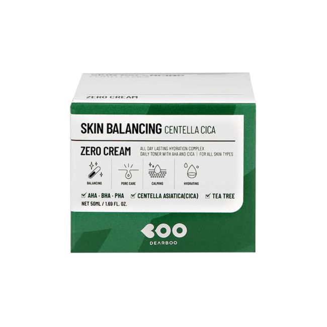 DEARBOO SKIN BALANCING CENTELLA CICA ZERO veido kremas, 50 ml