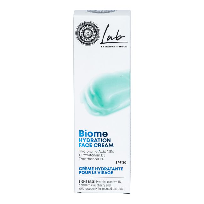 LAB BY NATURA SIBERICA BIOME HYDRATION SPF 30 veido kremas, 50ml