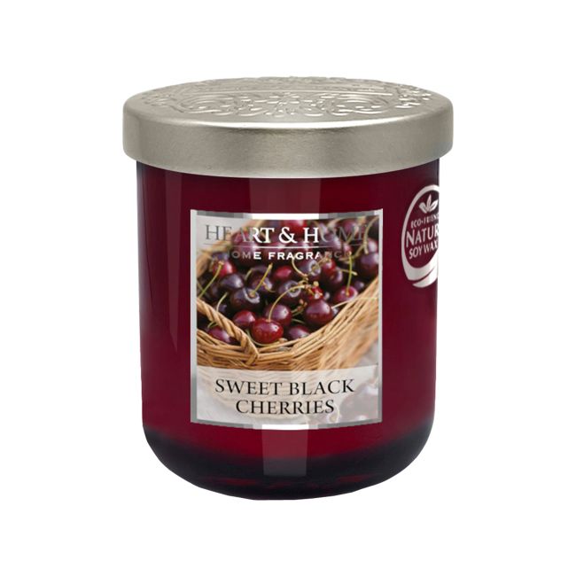HEART & HOME SWEET BLACK CHERRIES aromatinė žvakė, 110 g