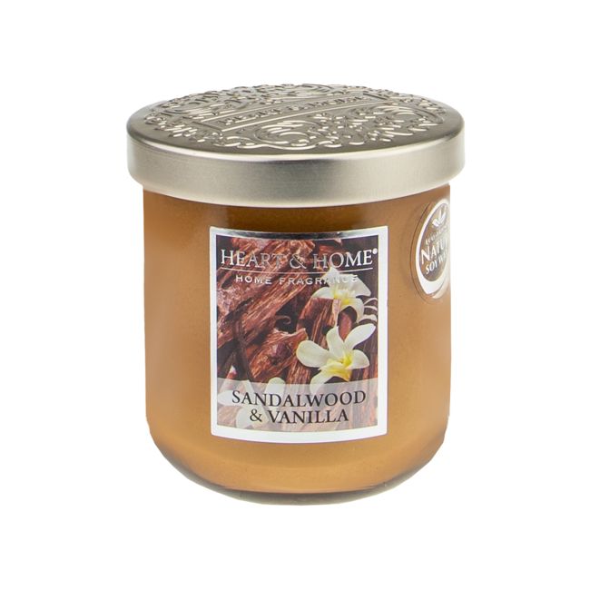 HEART & HOME SANDALWOOD & VANILLA aromatinė žvakė, 110 g