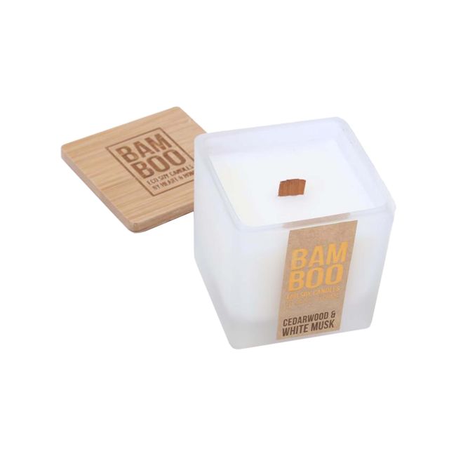BAMBOO CEDARWOOD & WHITE MUSK aromatinė žvakė, 80 g