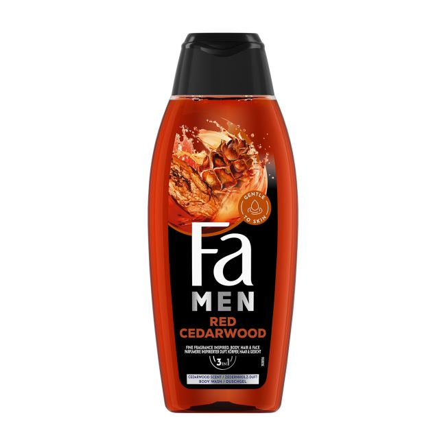 FA MEN RED CEDARWOOD 2 IN 1 kūno ir plaukų dušo želė, 400 ml