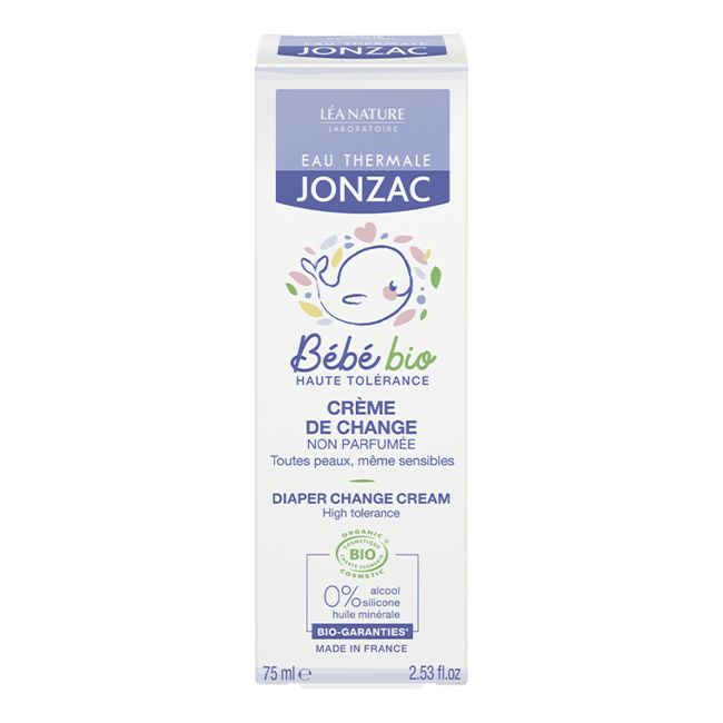 EAU THERMALE JONZAC BEBE BIO DIAPER CHANGE kūno kremas kūdikiams, 75 ml