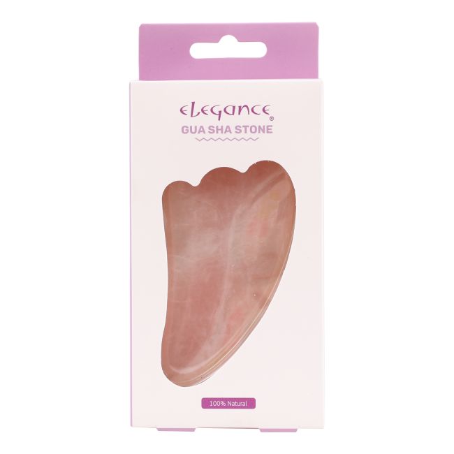 ELEGANCE GUA SHA STONE ROSE QUARTZ veido masažuoklis