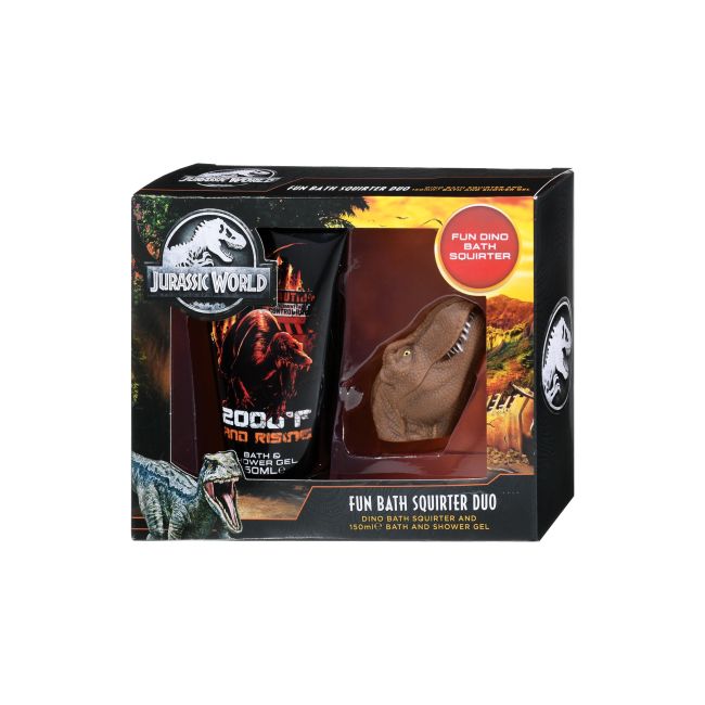 JURASSIC WORLD FUN BATH SQUIRTER DUO vaikų vonios pramogų rinkinys
