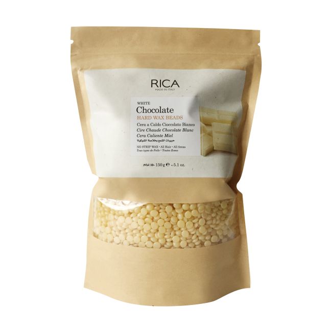 RICA WHITE CHOCOLATE depiliacinis kietasis vaškas, 150 g