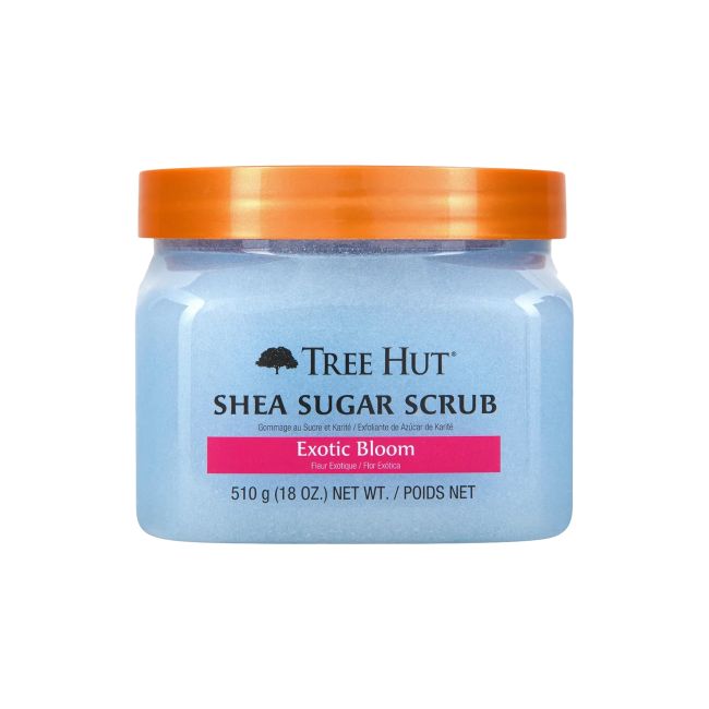 TREE HUT SHEA SUGAR EXOTIC BLOOM kūno šveitiklis, 510 g