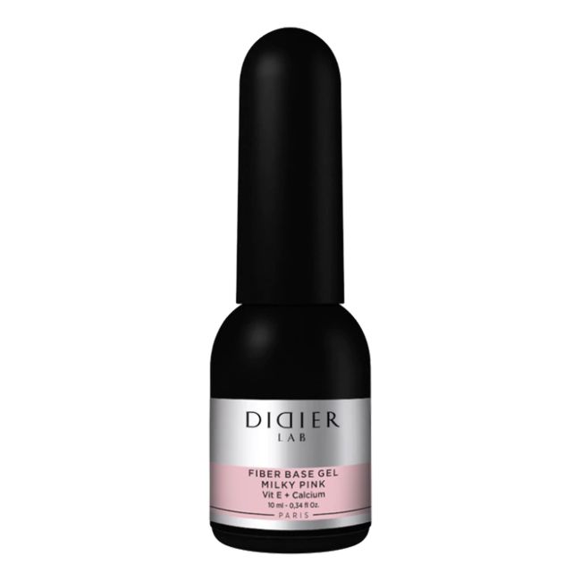 DIDIER LAB FIBER BASE GEL MILKY PINK stiklo pluošto pagrindas, 10 ml