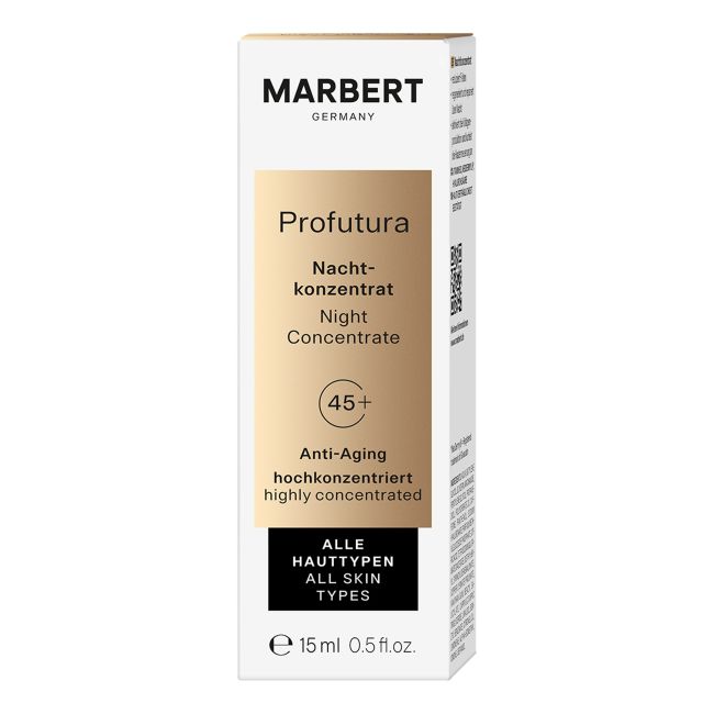 MARBERT PROFUTURA ANTI-AGING 45+ naktinis veido odos koncentratas, 15 ml