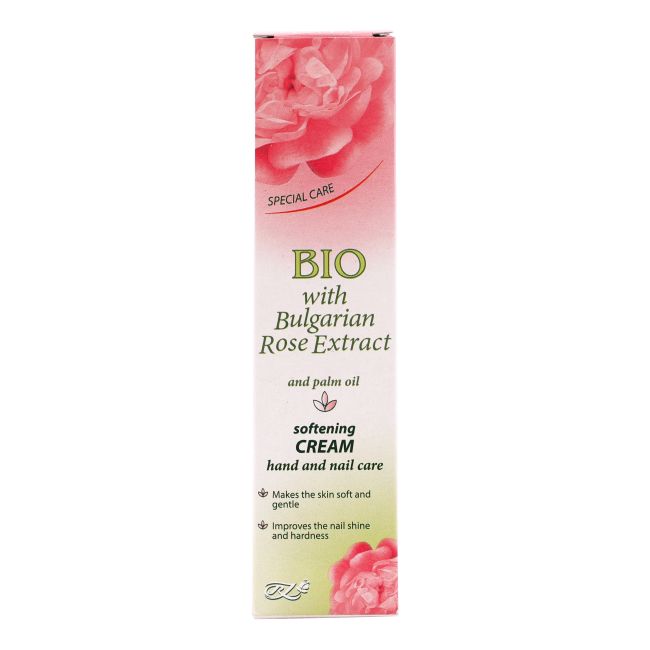 BIO WITH BULGARIAN ROSE EXTRACT & PALM OIL rankų ir nagų kremas, 45 ml