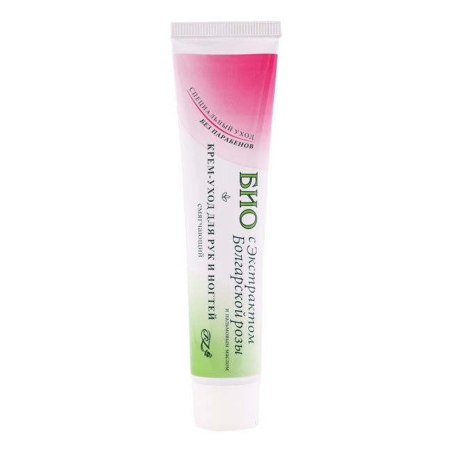 BIO WITH BULGARIAN ROSE EXTRACT & PALM OIL rankų ir nagų kremas, 45 ml