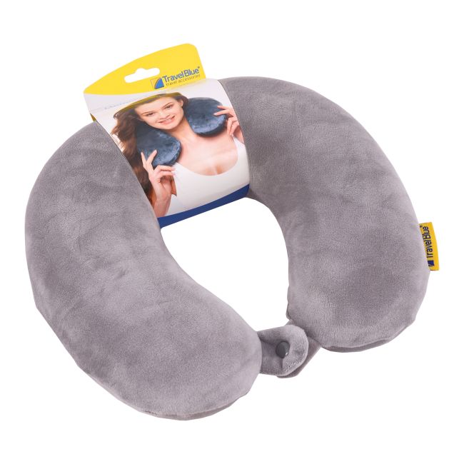 TRAVEL BLUE MEMORY FOAM PILLOW kelioninė kaklo pagalvėlė