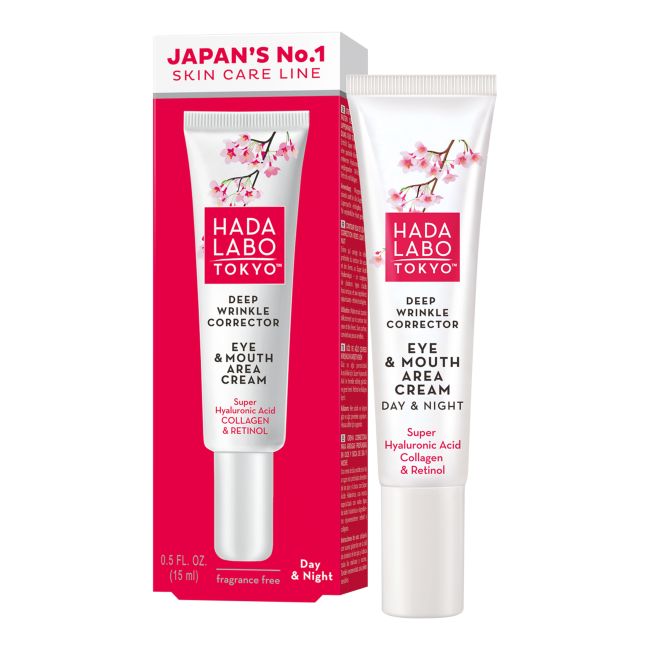 HADA LABO TOKYO DEEP WRINKLE CORRECTOR akių ir burnos srities kremas, 15 ml