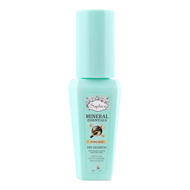 MINERAL ESSENTIALS by SAPHIRA REBALANCE DRY sausasis plaukų šampūnas, 30 g