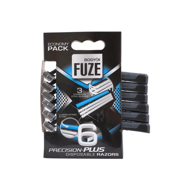 BODY X FUZE PRECISION PLUS vienkartiniai vyrų skustuvai (6 vnt.)