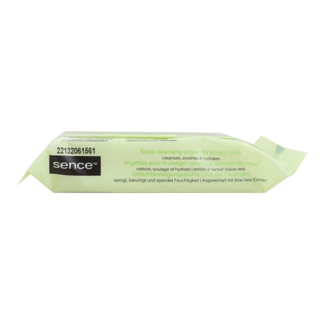 SENCE ALOE VERA drėgnos servetėlės veidui valyti (20 vnt.)