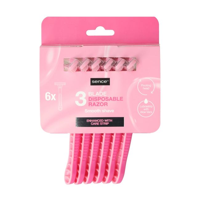 SENCE DISPOSABLE vienkartiniai moterų skustuvai (6 vnt.)