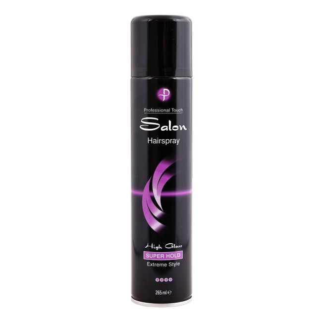 PROFESSIONAL TOUCH SALON HIGH GLOSS plaukų lakas, 265 ml