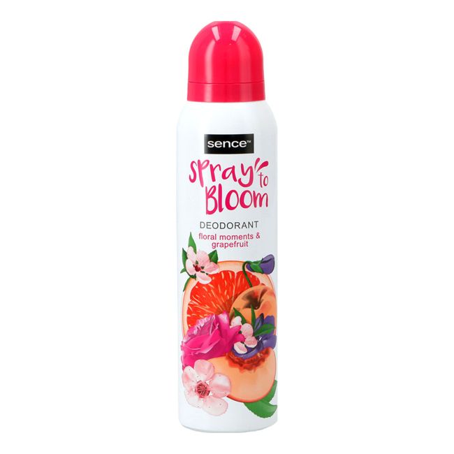 SENCE SPRAY TO BLOOM FLORAL MOMENTS & GRAPEFRUIT purškiamasis dezodorantas, 150 ml