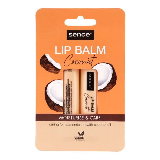 SENCE COCONUT lūpų balzamai (2 x 4,3 g)