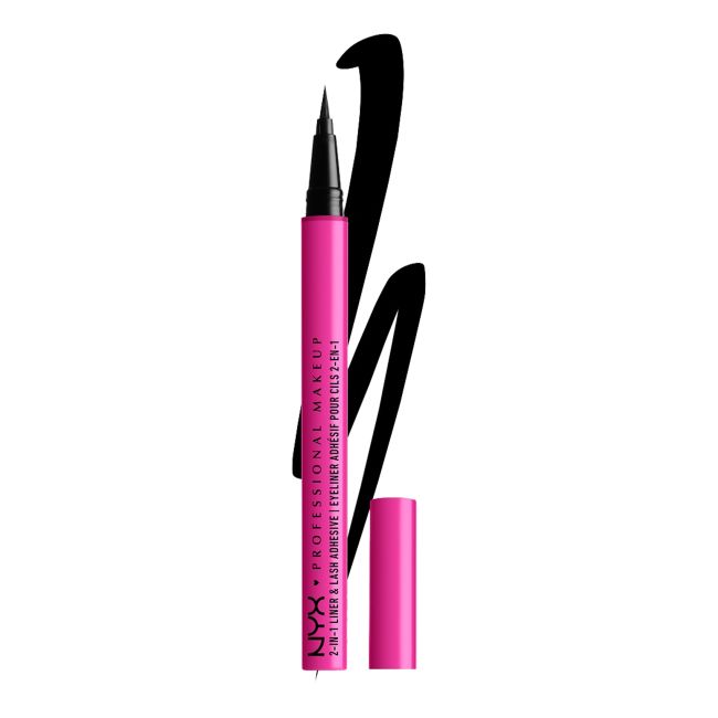 NYX PROFESSIONAL MAKEUP JUMBO LASH! akių kontūro skystis su plunksnele ir klijai