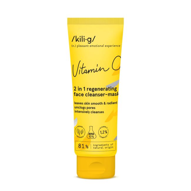 KILIG VITAMIN C 2 IN 1 atkuriamasis veido prausiklis - kaukė, 75 ml