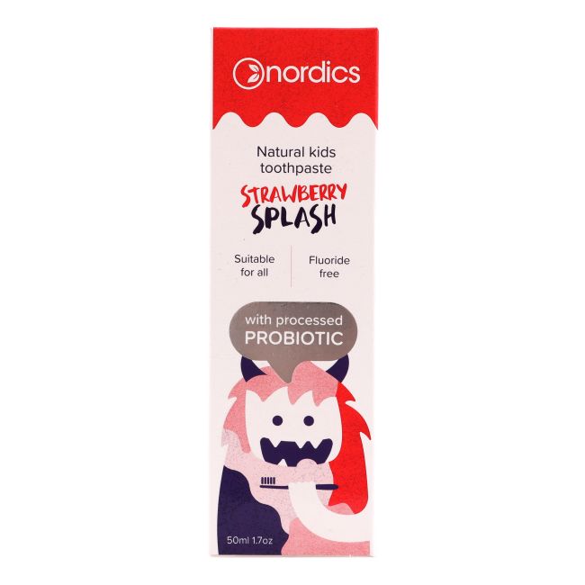 NORDICS STRAWBERRY vaikų dantų pasta, 50 ml