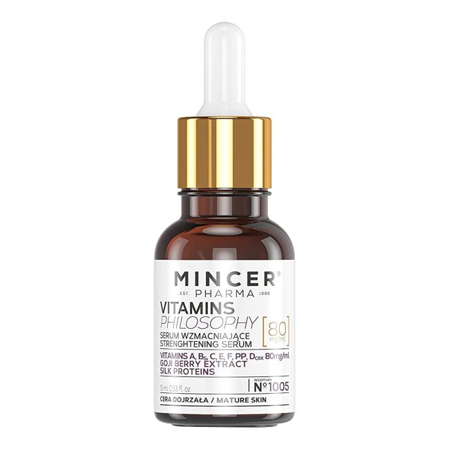 MINCER VITAMINS PHILOSOPHY STRENGHTENING veido serumas, 15 ml