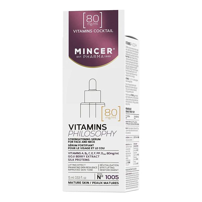 MINCER VITAMINS PHILOSOPHY STRENGHTENING veido serumas, 15 ml